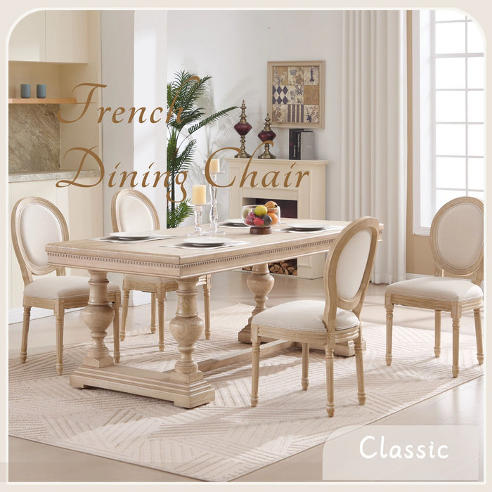 Upholstered With Round Back Dining Chairs (Set of 2)