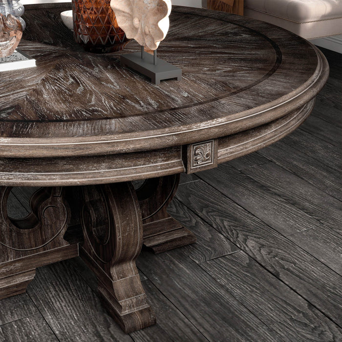 Elegant Dining Set Round Table And Side Chairs