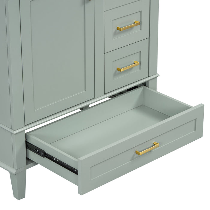 Bathroom Vanity, Modern Bathroom Cabinet With Sink Combo Set, Bathroom Storage Cabinet With A Soft Closing Door And 3 Drawers, Solid Wood Frame