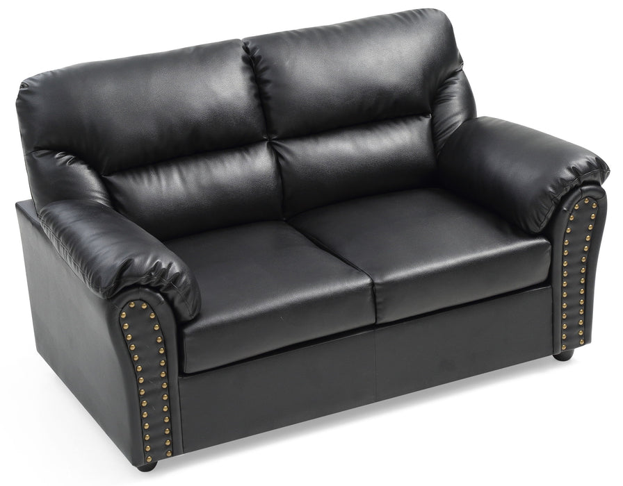 Chic Padded Love Seat For Modern Living - Black