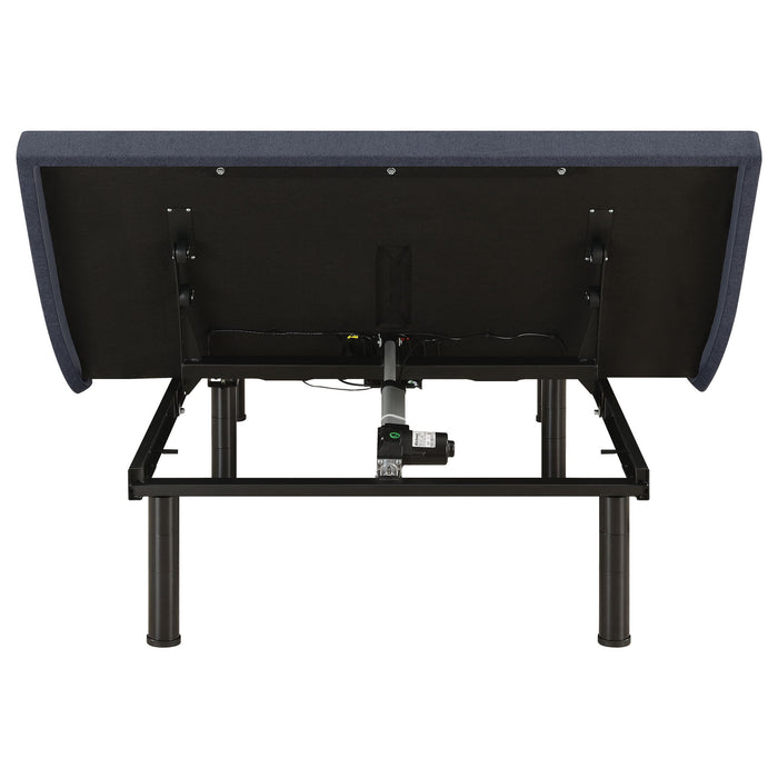 California King Adjustable Bed Base With Ergonomic Support And Wireless Remote Control - Black