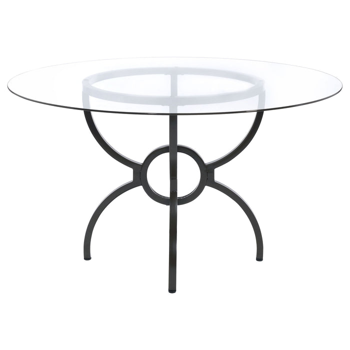 Marina - Round Dining Table - Gunmetal