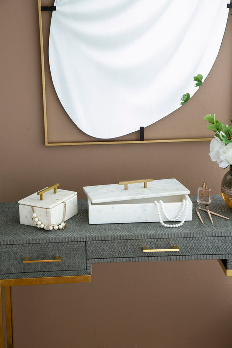 Poppy Mirror With Metal Frame Contemporary Design For Bathroom, Entryway Wall Decor