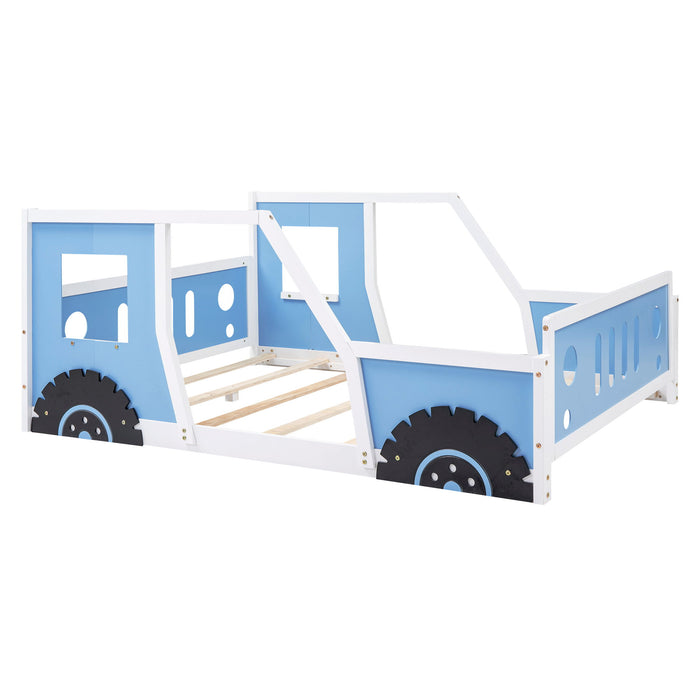 Classic Car Shaped Platform Bed With Wheels