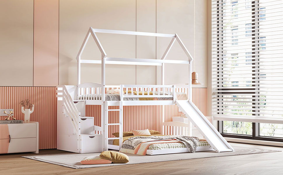 House Bunk Bed With Slide