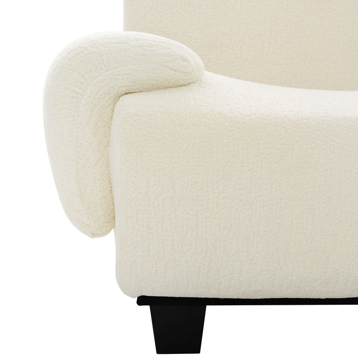 3 Seater Sofa Couch With Curved Armrests