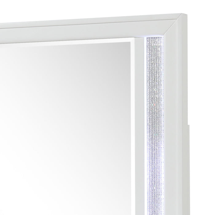 Abigale - Mirror For Dresser Top Made With LED (Includes Only Mirror) - White