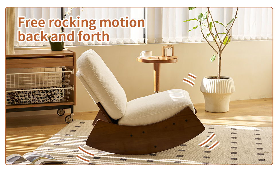 Comfortable High-Quality Upholstery Glider Rocking Chair