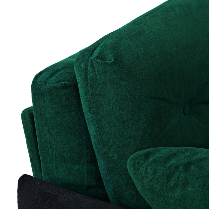 Modern Convertible Sleeper Sofa Bed With Pull-Out Queen Design, Side Storage & Thick Cushions