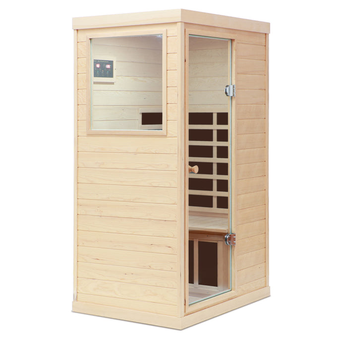 Hemlock Mini 1 Person Far Infrared Door Indoor Sauna Room