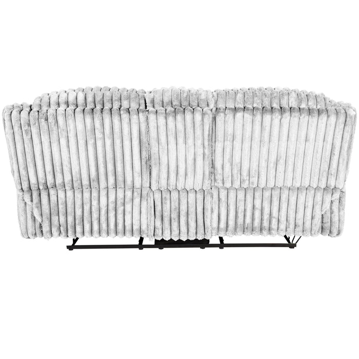 Contemporary Motion Loveseat With Console Storage