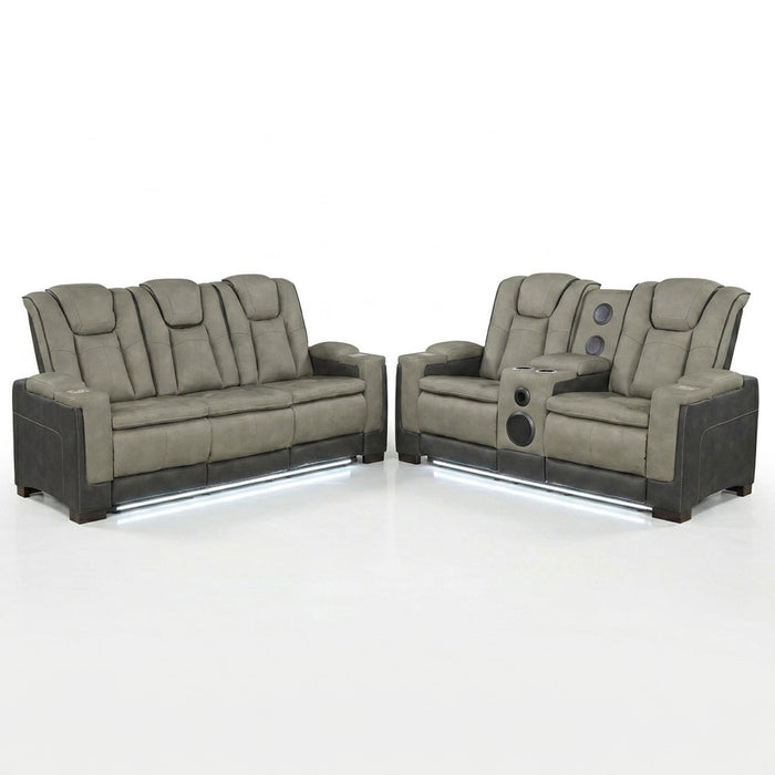 Bruno - Power Reclining Living Room Set With LED Lighting