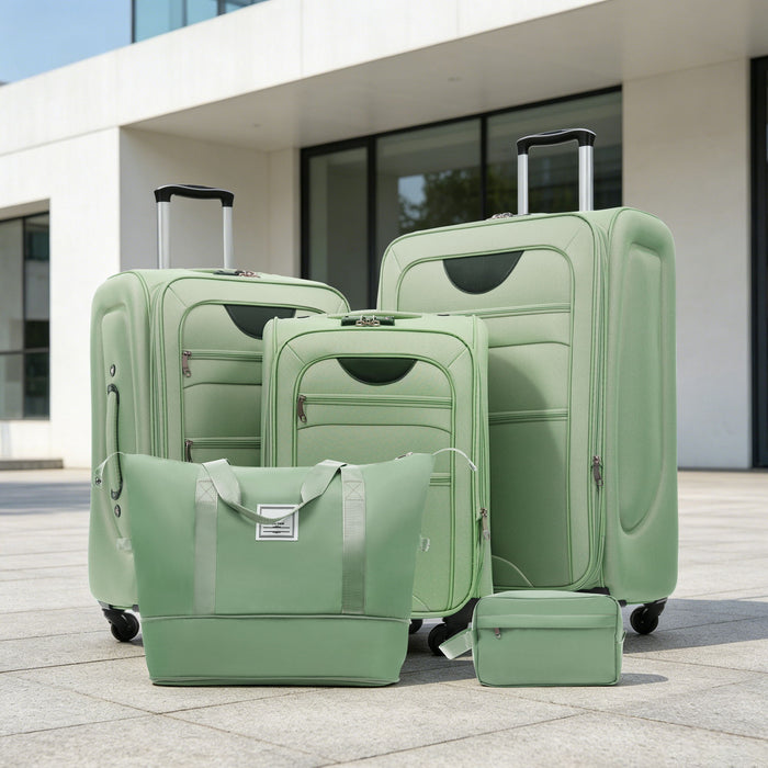 Softside Luggage Expandable Set With Duffel Bag Upright Spinner
