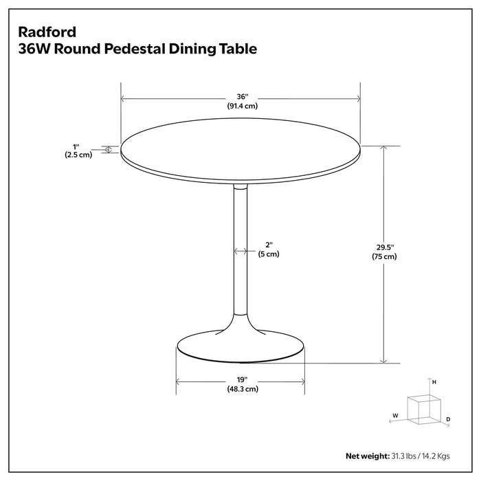 Radford - Round Dining Table - Walnut