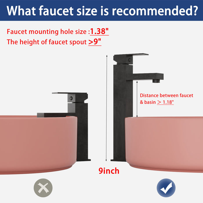 Wall Mounted Bathroom Vanity With Art Sink & 1 Soft Close Drawer
