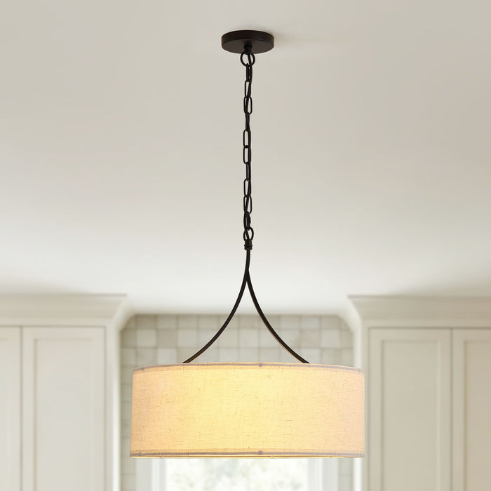 3 Light Drum Pendant Light