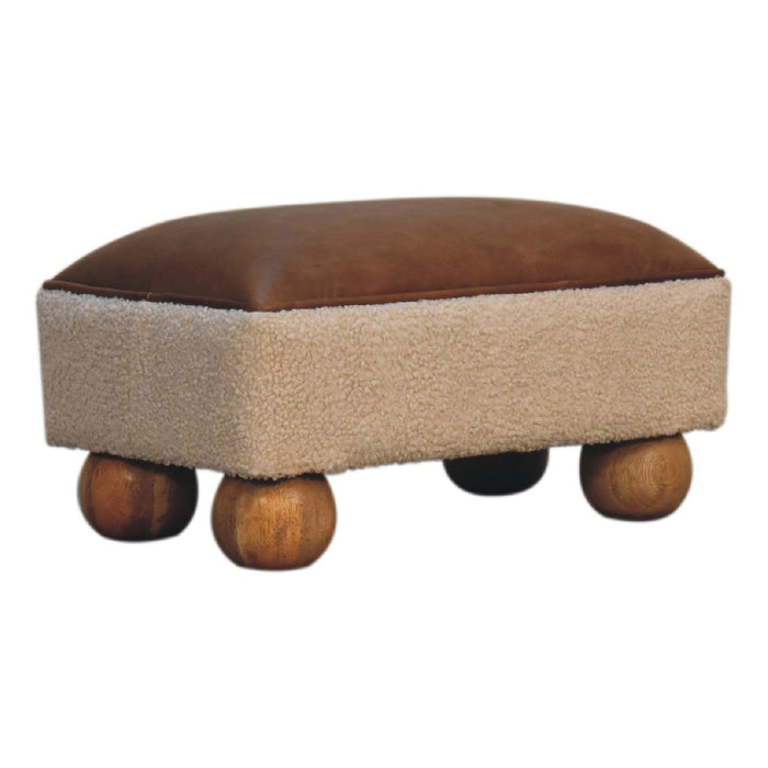 Vintage Ball Footstool - Brown