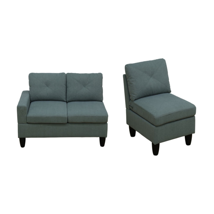 Modular L - Shaped Sectional Sofa 6 Seater 4 Piece Couch With Chaise