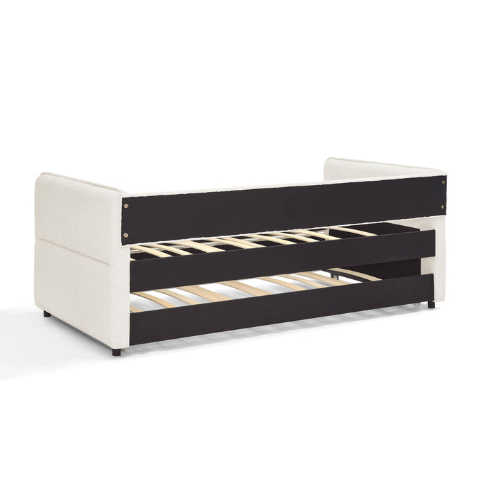 Upholstered Daybed With Pop Up Trundle