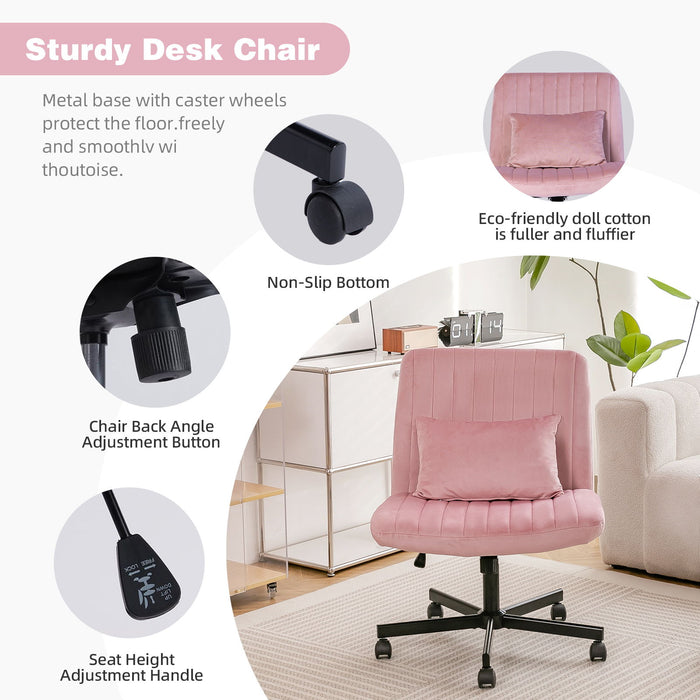 Criss Cross Office Chair With Adjustable Height, Ergonomic Design