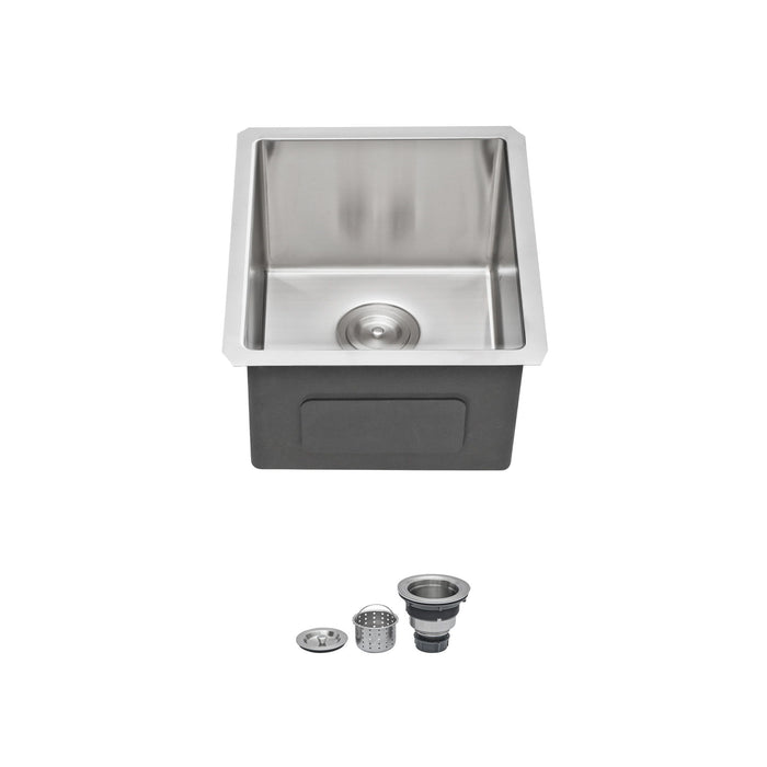 Undermount Stainless Steel Kitchen Sink, Deep Single Bowl Basin