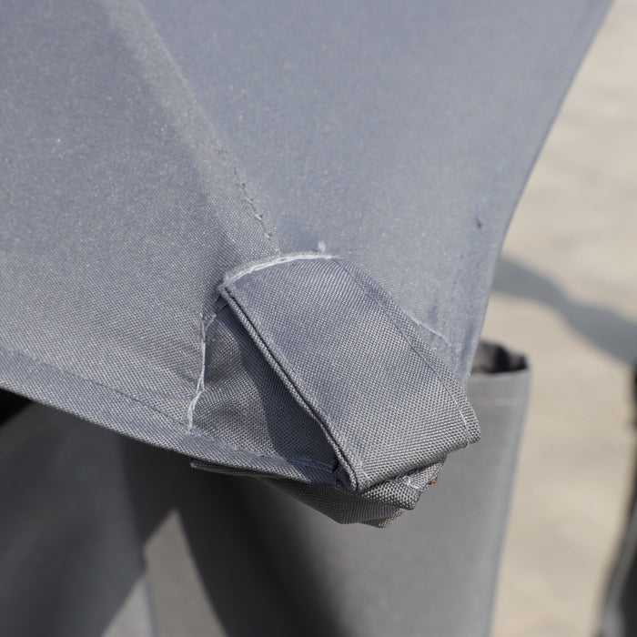 13 0 Ft Outdoor Patio Gazebo Canopy Tent With Ventilated Double Roof And Side Wall (Detachable Curtain Included On All Sides) Suitable For Lawn Garden Backyard And Deck - Gray