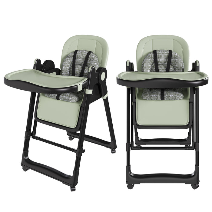 Convertible Baby High Chair To Rocker With 5 Point Harness