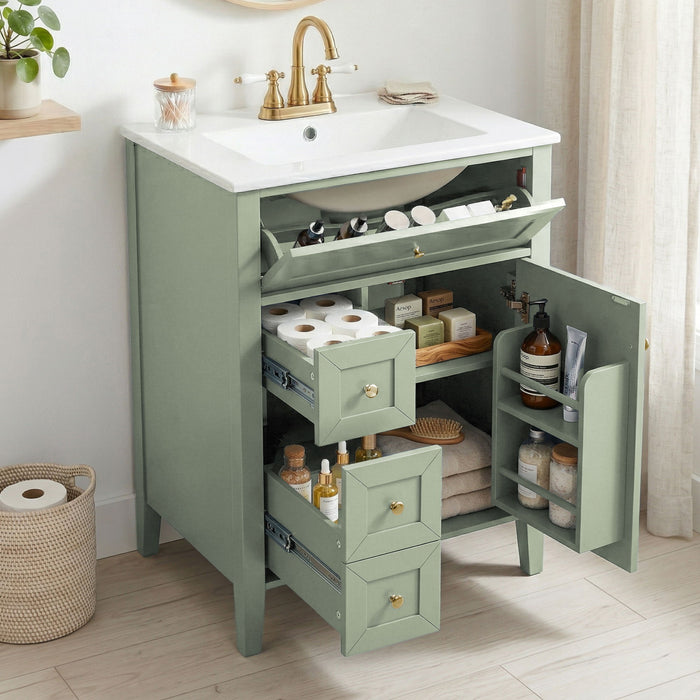Bathroom Vanity With Sink, Soft Closing Cabinet
