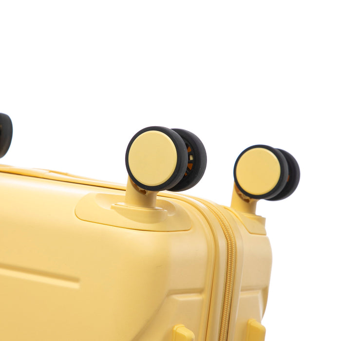 Hard Shell Luggage With Scratch Resistant Surface, 4 Wheels, Combination Lock & Side Hooks