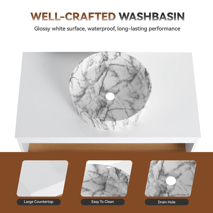 Floating Bathroom Vanity With Vessel Sink