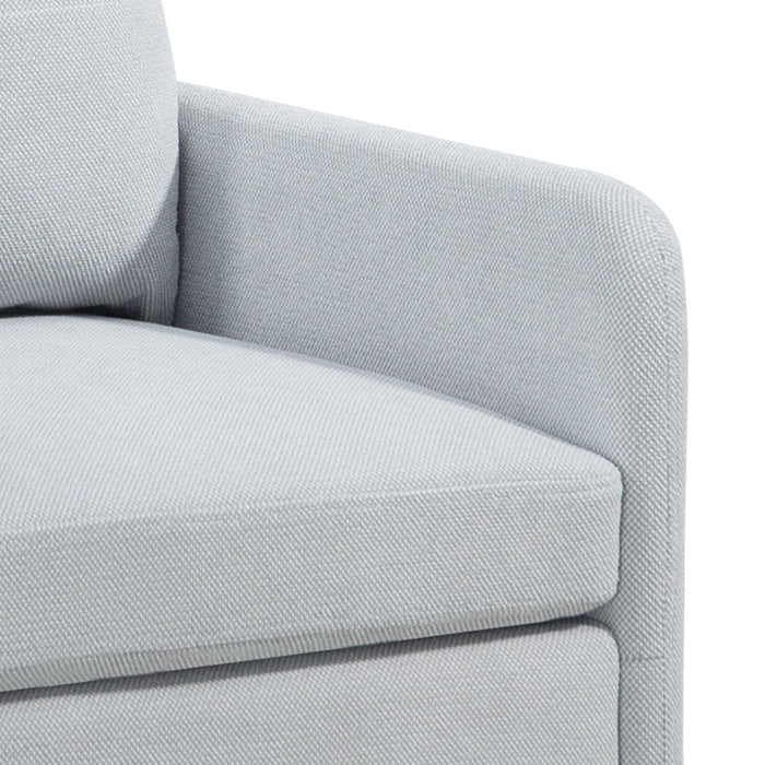 Contemporary Accent Chair With Metal Legs, Comfy Chenille Fabric Armchair