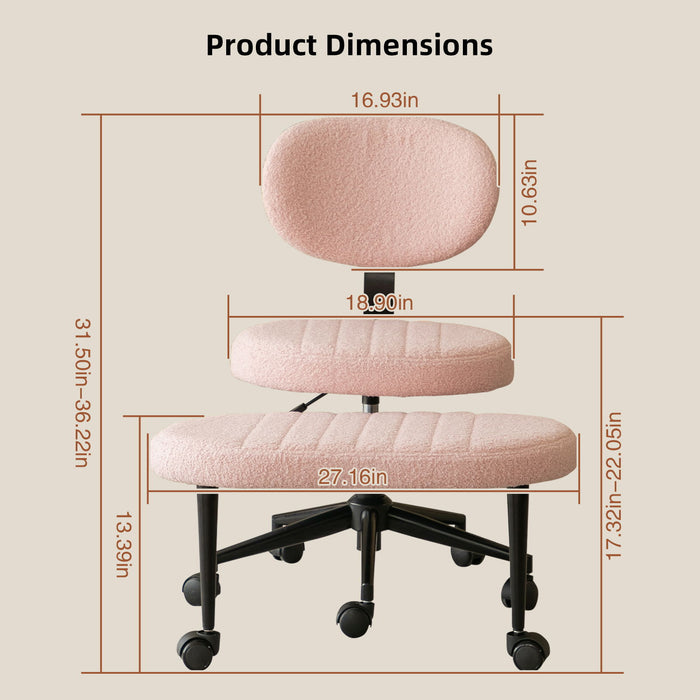 Ergonomic Cross Legged Office Chair With Back Support