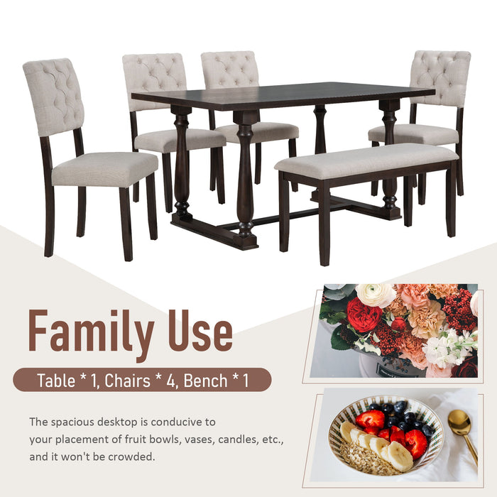 6 Piece Dining Set Retro Style