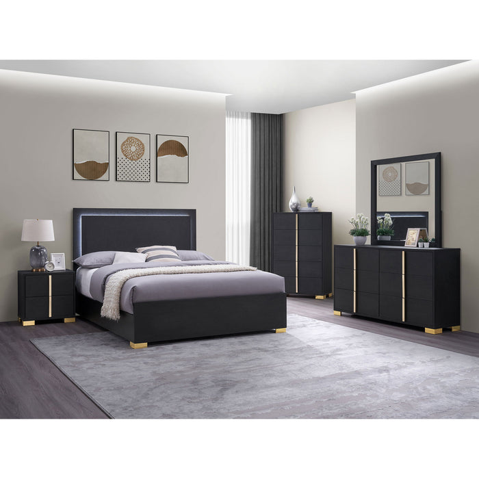 Jeremiah - Bedroom Set With LED Headboard