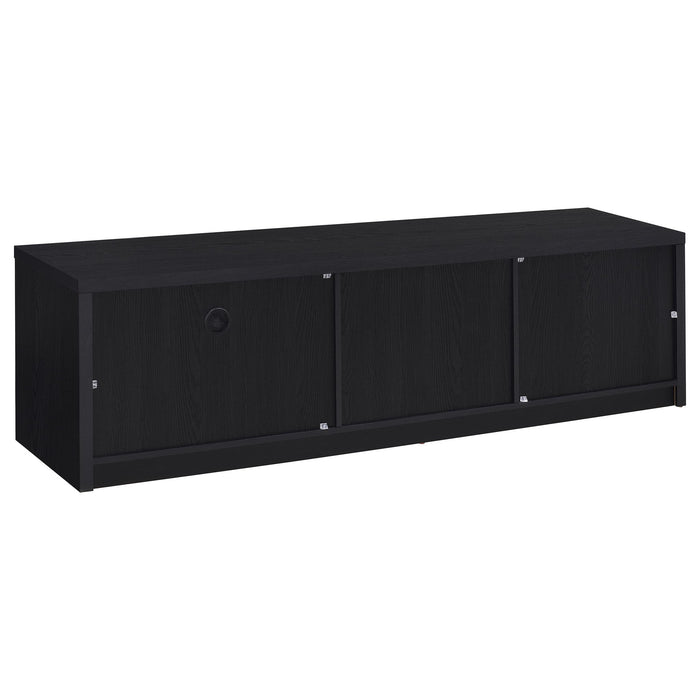 Ian - 2 Door TV Stand Media Console With Storage - Black