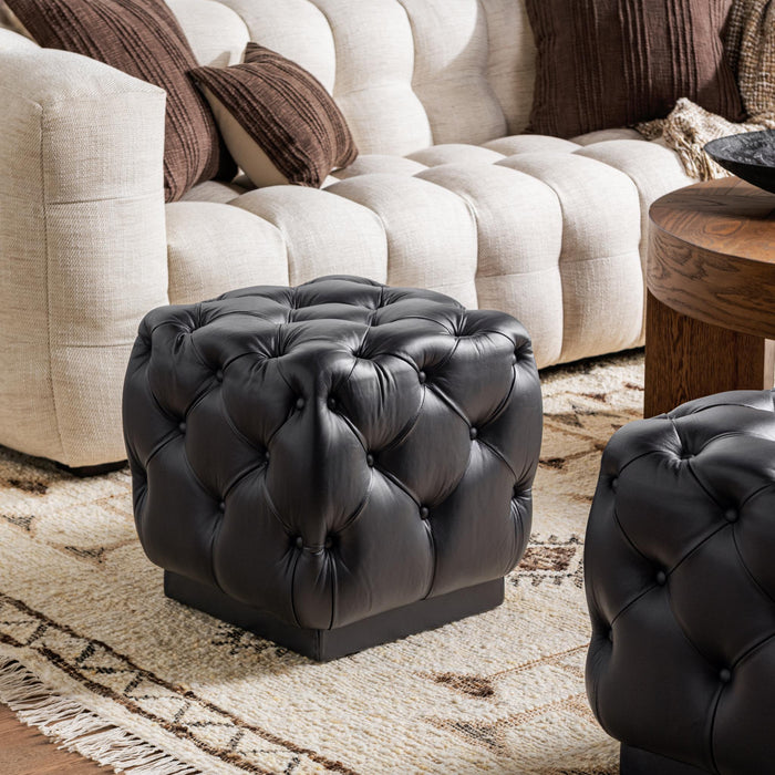 Briar - Square Ottoman - Midnight Raven