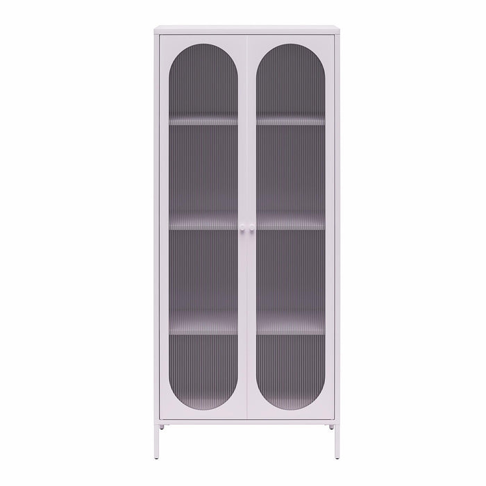 Luna - 2 Door Accent Cabinet With Fluted Glass