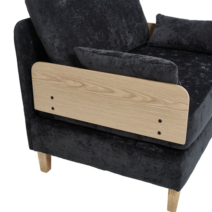 Mid Century Modern Foldable Sofa Bed, 3 In 1 Convertible Sleeper With 3 Pillows