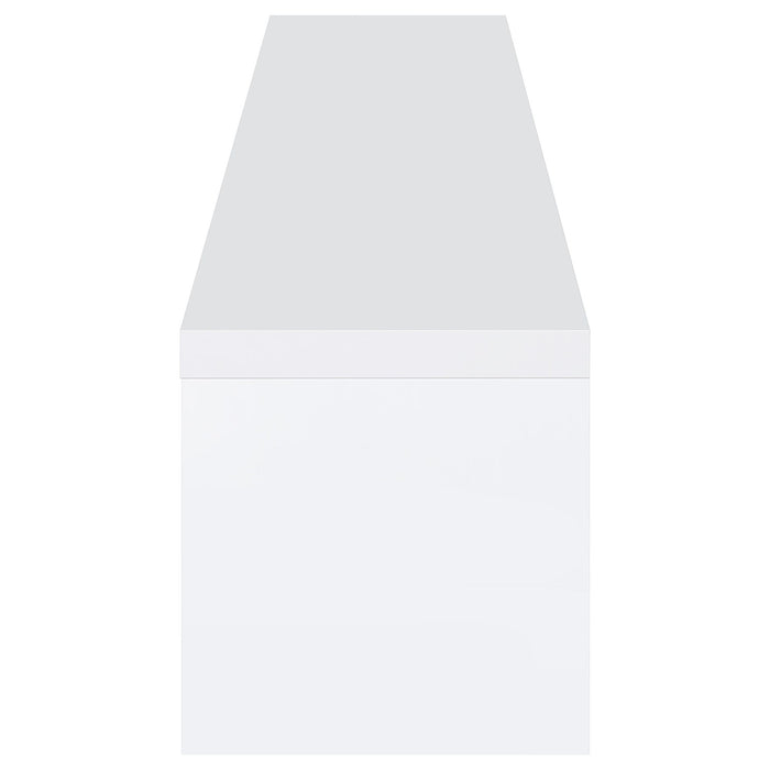 Lance - 3 Piece TV Entertainment Center With Shelves - Gloss White