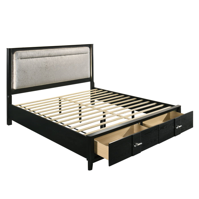 Opel - Storage Bed With LED Headboard