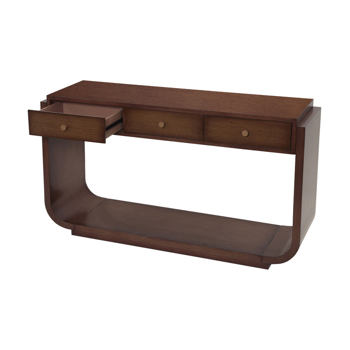 Console Table With 3 Drawers, Display Shelf