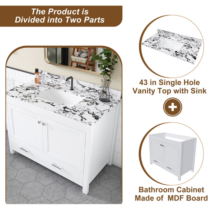 Bathroom Vanity & Storage - White