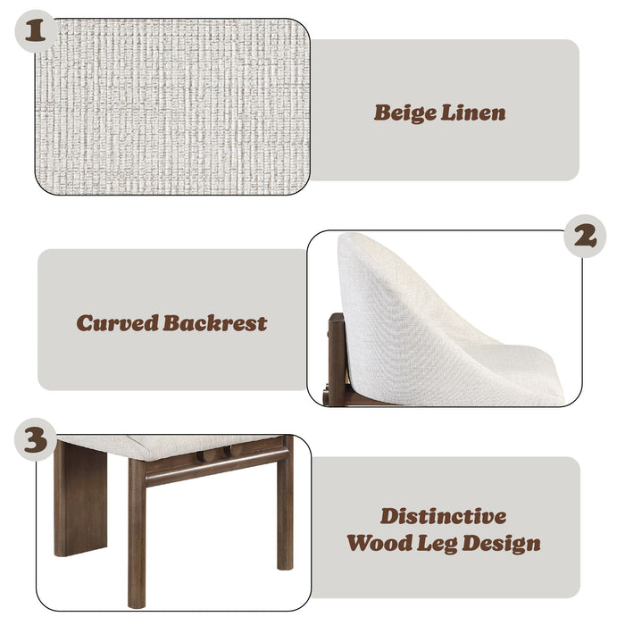 Ouida - Side Chair (Set of 2) - Beige / Brown