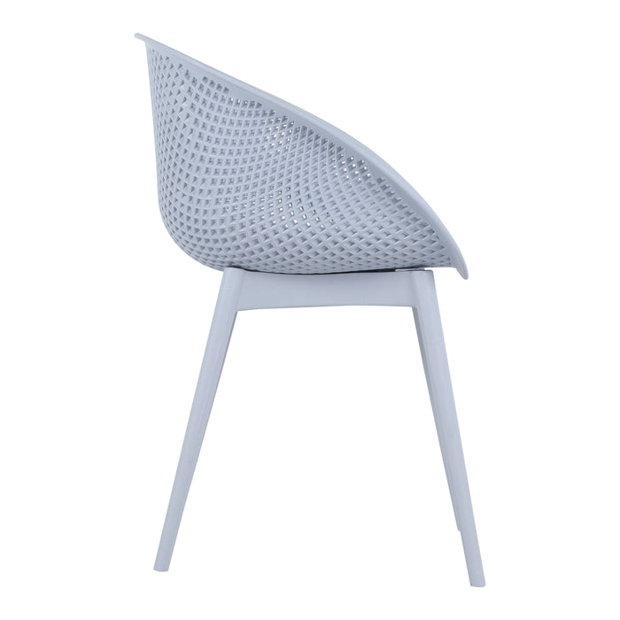 2 Piece Durable Single Chair With Mesh Hollow Out Design