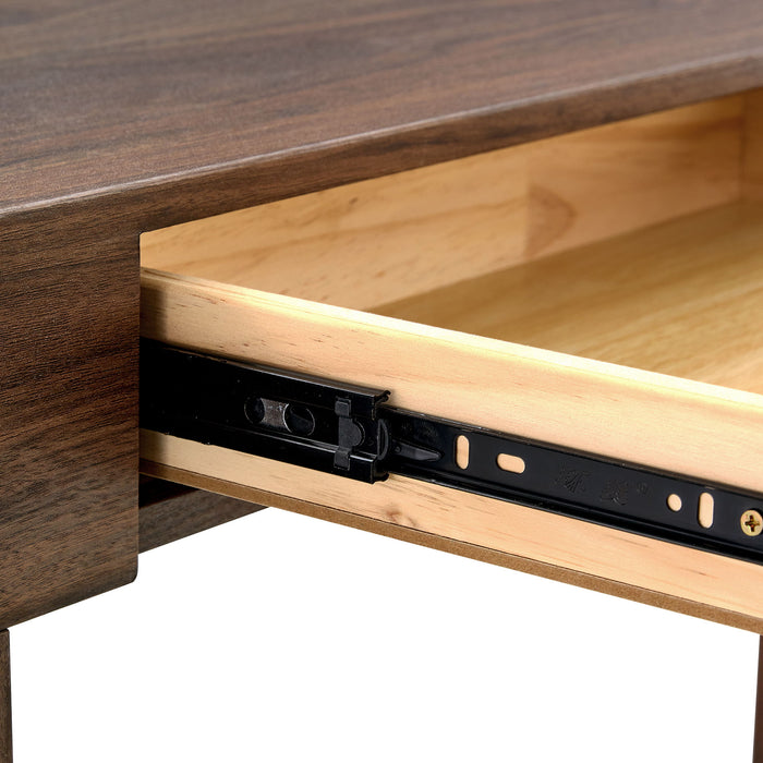 Console Table With Double Drawers - Walnut