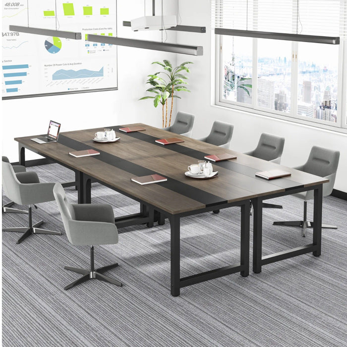 Large Computer Desk With Steel Frame For Home Office Workstation