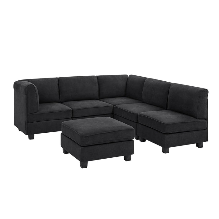 Upholstered Modular Sectional - Black