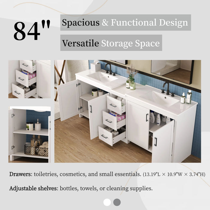 Double Sink Bathroom Vanity With Quartz Countertop