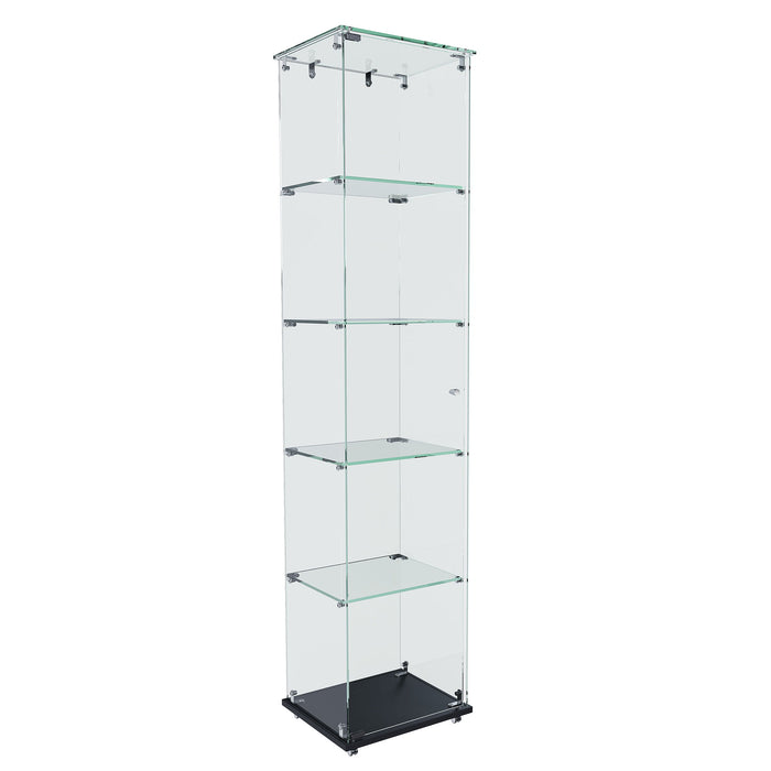 Premium 5 Tier Glass Display Case With 5 Dynamic LED Modes