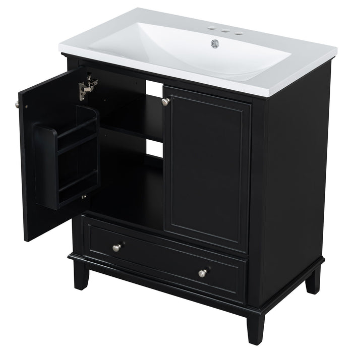 Modern Bathroom Vanity With Sink Combo, Multi Functional Cabinet With Doors And Drawer